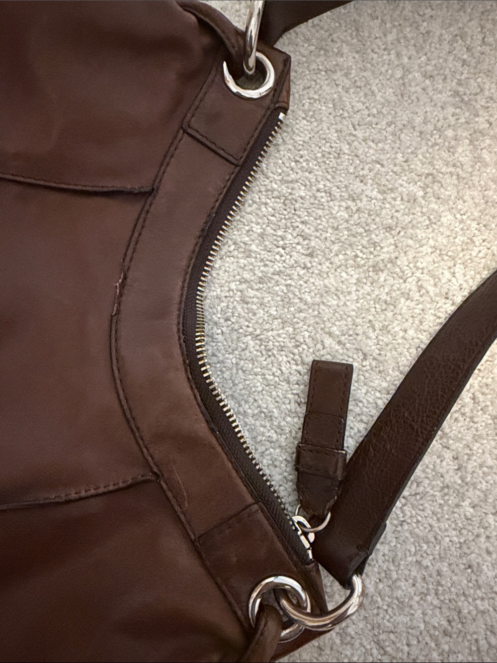 Banana Republic Chocolate Brown Leather Shoulder Bag - Picture 10 of 10
